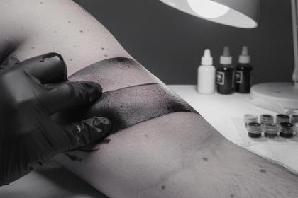 Blackwork tattoo texture example