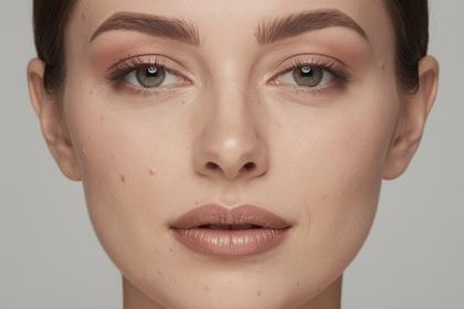 PMU brows and lips styling example